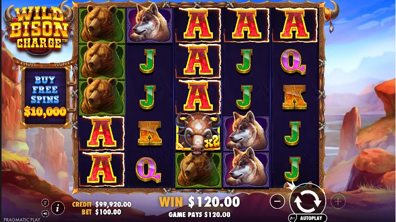 Tema dan Desain Visual Wild Bison Charge